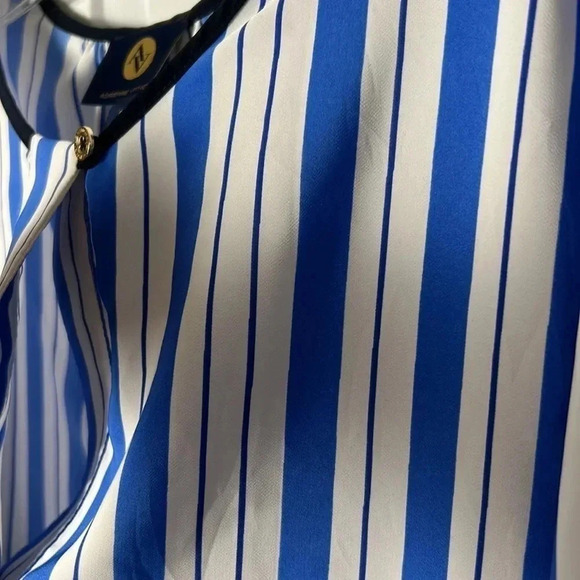 NWOT Adrienne Vittadini woman Small tunic top , stripes , flowers , 3/4 sleeve - Picture 6 of 14